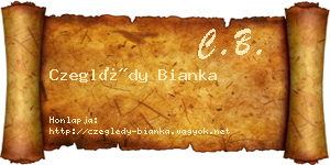Czeglédy Bianka névjegykártya