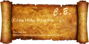 Czeglédy Bianka névjegykártya