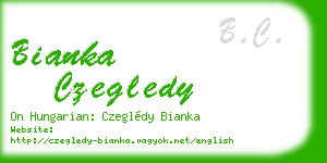 bianka czegledy business card