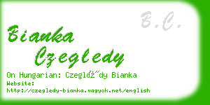 bianka czegledy business card